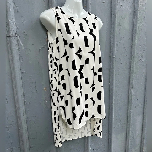 SportMax MaxMara Black & White High Low  tunic, BNWT, size Small - Picture 4 of 10
